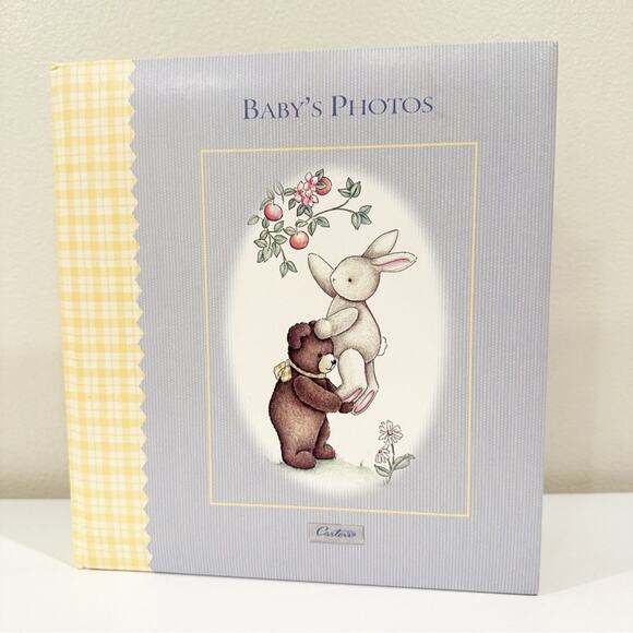 Carter's Vintage Baby Baby's Photo Album with Bear and Bunny Design - Picture 1 of 9